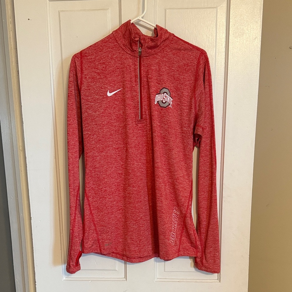 Nike Red Long-Sleeve Quarter-Zip Top- OHIO STATE BUCKEYES